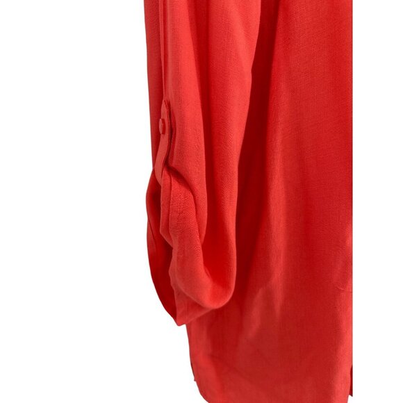 Chico's Roll Tab Sleeve Soft Crosshatch Tunic Size 3 US XL - Picture 3 of 9